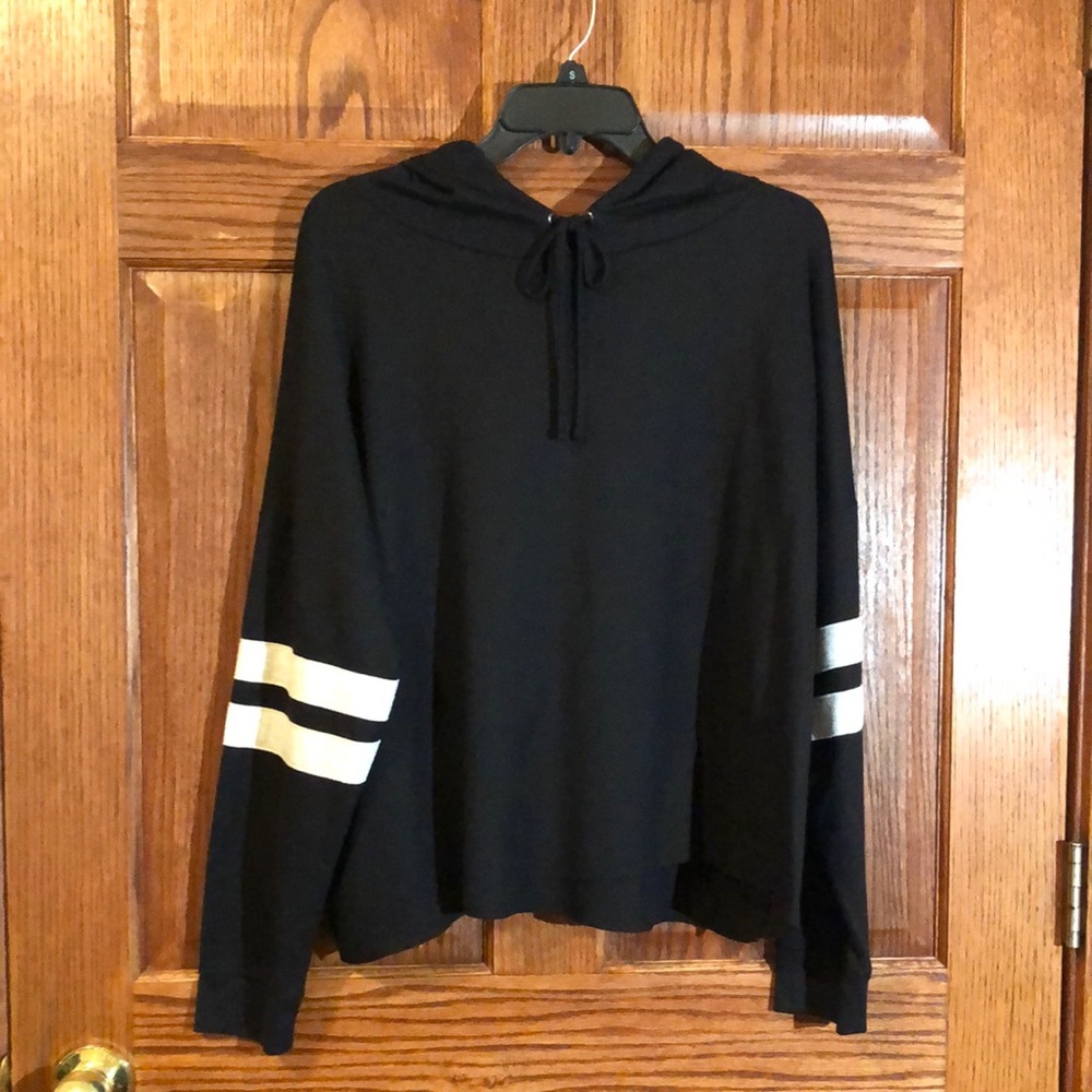 SO Black Hoodie with White Stripes - Picture 1 of 10